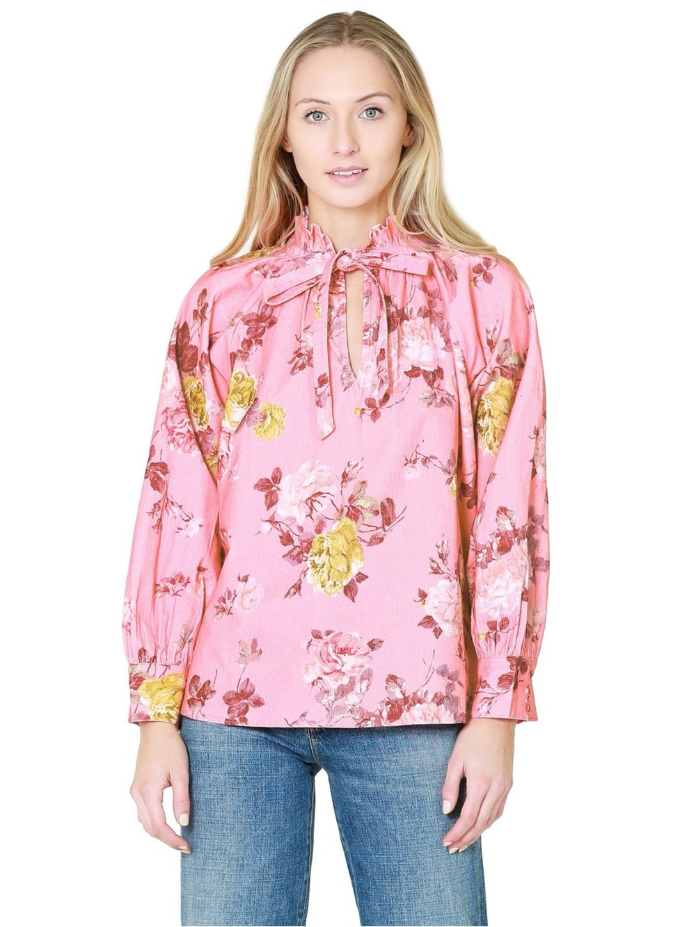 Revolve Love Shack Fancy Willow Floral Corduroy Cottagecore Top Sz XS